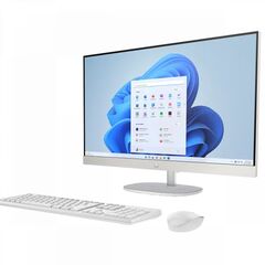 Моноблок HP 27-cr0092ci (290/291) (Intel Core i7-1355U / DDR4 16GB / SSD 512GB / 27" FHD IPS / Intel Iris Xe Graphics / NoDVD / key + mouse / NoOS / RU) White (D96ZZEA), фото 1