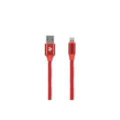 Кабель 2E FUR USB 2.0 TO LIGHTNING CABLE (2E-CCLAC-RED), фото 1
