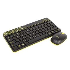 Клавиатура и мышь Logitech MK240 Nano Black-Yellow, фото 1