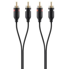 Кабель Belkin CABLE, AUDIO, 2xRCA 2xRCA, M/M, 1M, BLACK-GOLD, фото 1