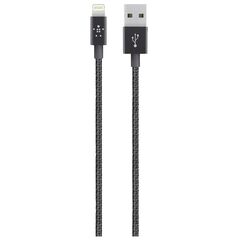 Кабель Belkin Mixit Metallic Apple Lightning/USB-A, 2.4A, 1,2m, Black, фото 1