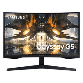 Samsung - 27" LS27AG550EPXUZ Odyssey G5 Curved Gaming Monitor, IPS, 165Hz, 1mc, QHD (2560x1440), HDMI, фото 1