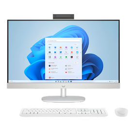 HP 24-cr1026ci (259) (Intel Core Ultra5-125U/ DDR5 8GB/ SSD 512GB/ 23,8 FHD/ Intel UHD Graphics/ key + mouse/ NoOS/ RU) White, фото 1