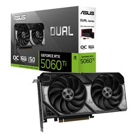 Видеокарта ASUS Dual GeForce RTX 5060 Ti 16GB GDDR7 (DUAL-RTX5060TI-16G / 90YV0MH0-M0NA00), фото 1