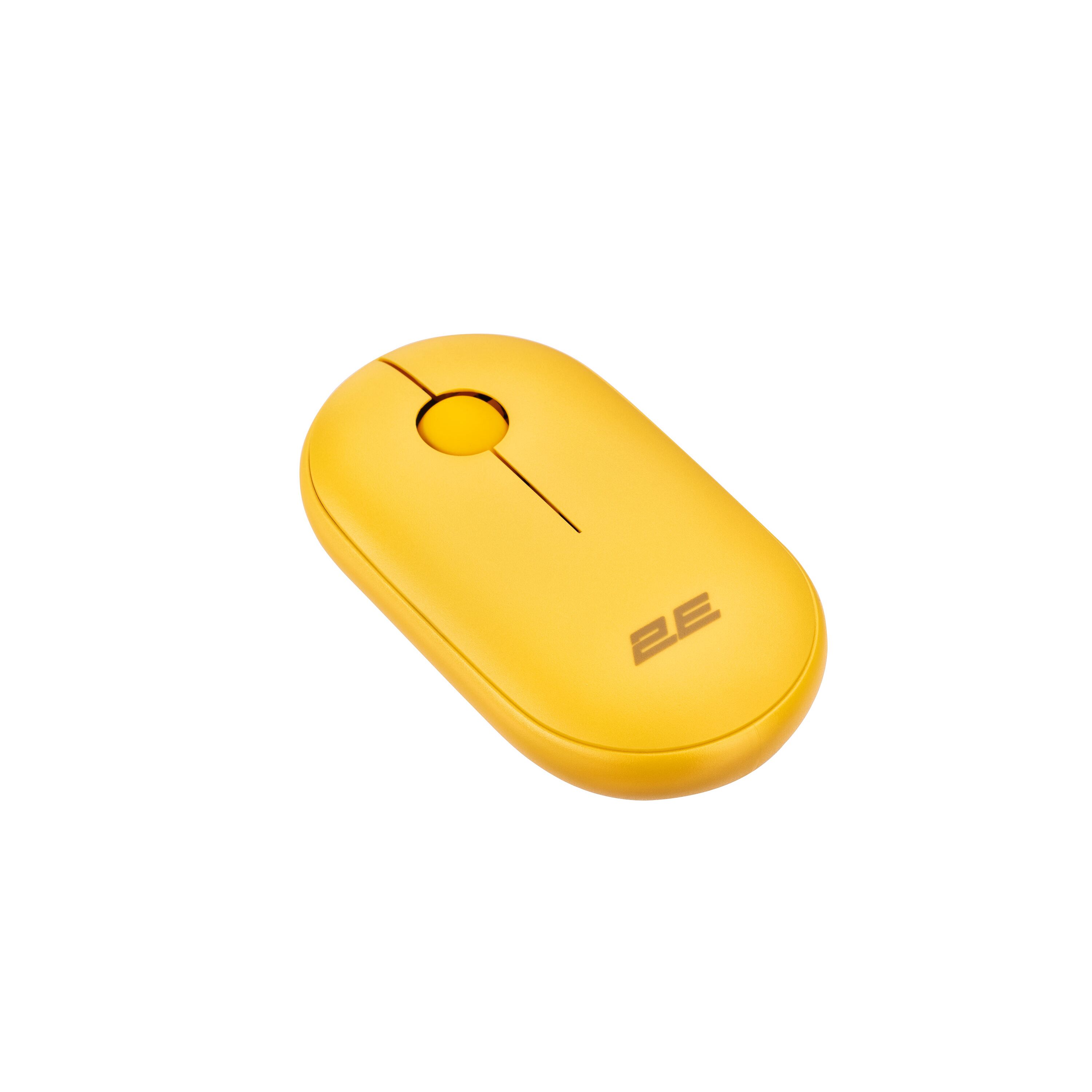 Бесшумная беспроводная мышь 2E MF300 Silent WL BT Sunny Yellow – Яркий ...