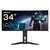 Игровой монитор 34" Gigabyte MO34WQC2 EK QD-OLED UWQHD (3440 x 1440) 240Hz 0.03ms HDMI DisplayPort Type-C USB Black, фото 2