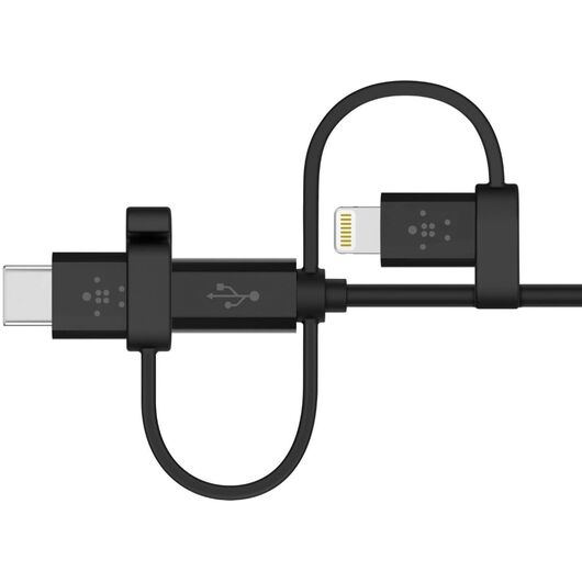 Кабель Belkin USB-A TO MICRO USB/LTG/USB-C, 4, CHRG/SYNC CABLE (F8J050bt04-BLK), фото 5