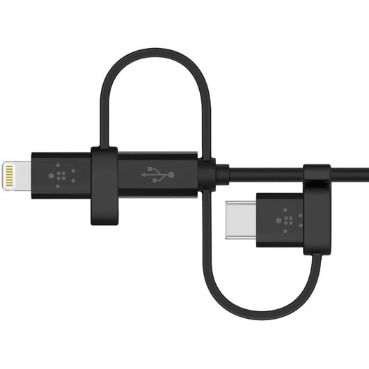 Кабель Belkin USB-A TO MICRO USB/LTG/USB-C, 4, CHRG/SYNC CABLE (F8J050bt04-BLK), фото 2