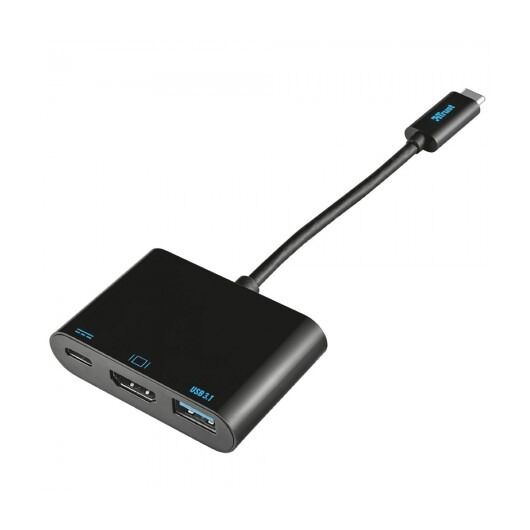 Адаптер Trust USB-C to HDMI to USB 3.1, фото 2