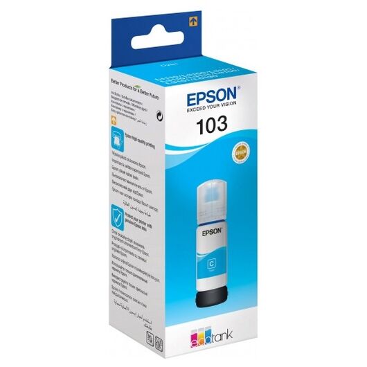 Чернила Epson 103 EcoTank Ink Bottle Cyan (C13T00S24A), фото 10