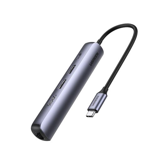 Док-станция Ugreen Docking station 5 in 1 USB-C To: 2x USB 3.0 A - HDMI - RJ45 - 100W PD Converter, фото 9