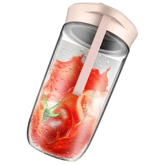 Портативный блендер Xiaomi Deerma Mini Juice Blender (DEM-NU05) Розовый, фото 12