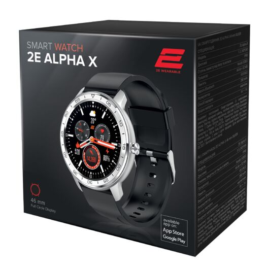 Смарт-часы 2E Alpha X 46 mm Silver, фото 2