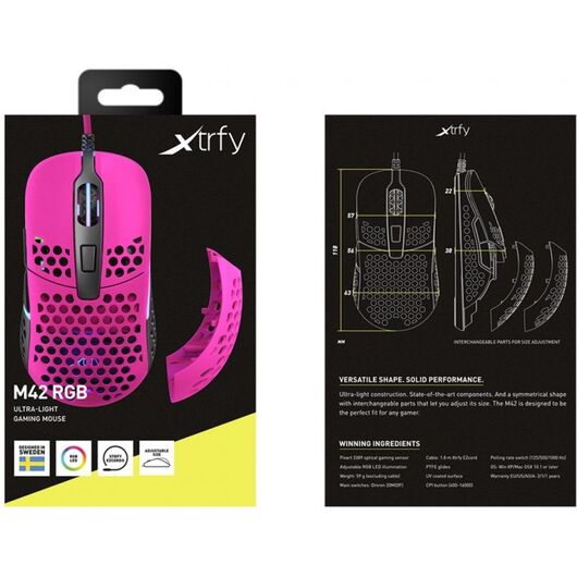 Мышь игровая Xtrfy M42 RGB USB Pink, фото 9