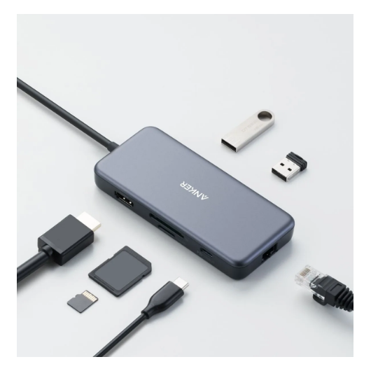 USB-HUB адаптер Anker PowerExpand+ 7-in-1 USB-C PD Ethernet, фото 9