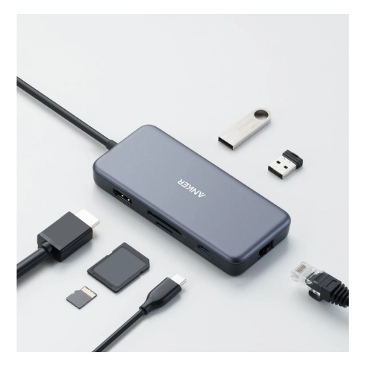 USB-HUB адаптер Anker PowerExpand+ 7-in-1 USB-C PD Ethernet, фото 1