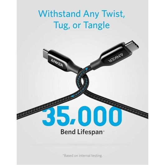 USB кабель Anker PowerLine+ III USB-C to USB-C 2.0 Cable Black, фото 3