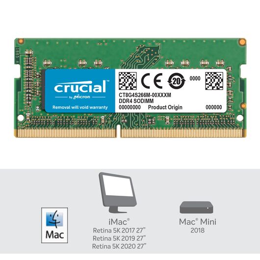 Память Crucial 8 ГБ DDR4-2666 SODIMM для Mac, фото 2