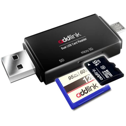 Кард-ридер AddLink R10 Card Reader 4-in-1 USB 2.0 Black, фото 2