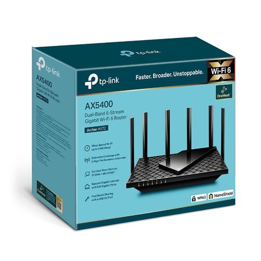 Двухдиапазонный гигабитный маршрутизатор TP-LINK Wi-Fi AX5400 6 Archer AX72 Pro, фото 3