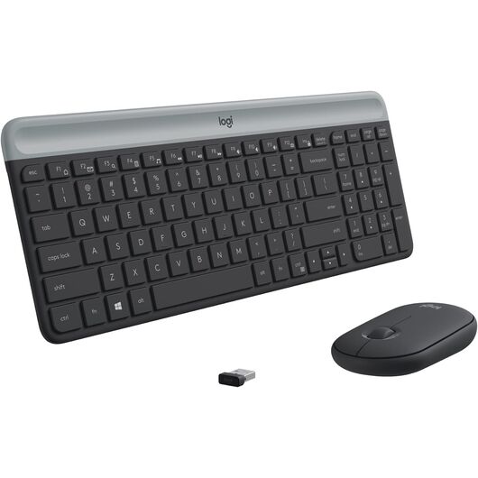 Тонкая беспроводная клавиатура и мышь Logitech MK470, фото 1