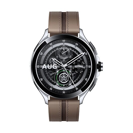 Xiaomi Watch 2 Pro 4G Silver (Brown Leather Strap), фото 3