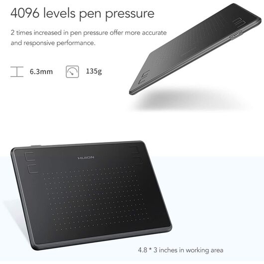Графический планшет Huion H430P USB Black, фото 17