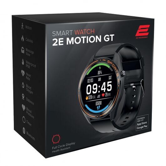 Смарт-часы 2E Motion GT 46 mm Black-Orange, фото 3
