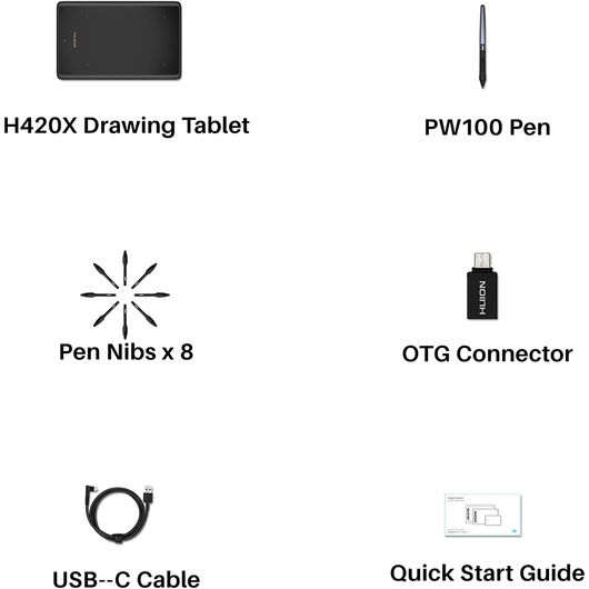 Графический планшет Graphical tablet H420X Black, фото 8