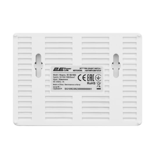 Коммутатор 2E PowerLink SG105C 5xGE, Гигабитный, неуправляемый, десктоп, фото 3