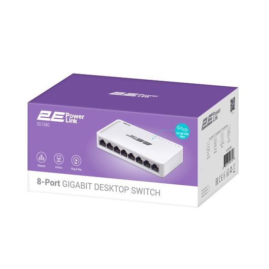 Коммутатор 2E PowerLink SG108C 8xGE, Гигабитный, неуправляемый, фото 7