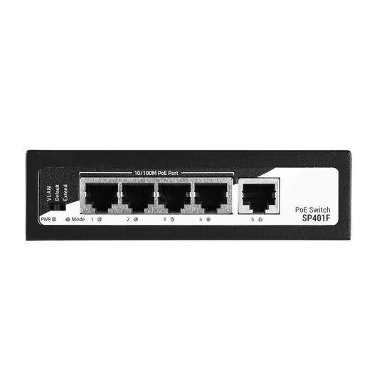 Коммутатор 2E PowerLink SP401F 4xFE PoE+, 1xFE Uplink, 55Вт, неуправляемый, фото 6