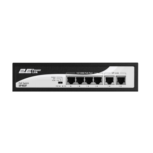 Коммутатор 2E PowerLink SP402F 4xFE PoE+, 2xFE Uplink, 55Вт, неуправляемый, фото 7