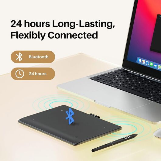 Графический планшет Huion 6.3&quot;x3,9&quot; Inspiroy Frego S, Bluetooth, USB-C, черный L-310, фото 8