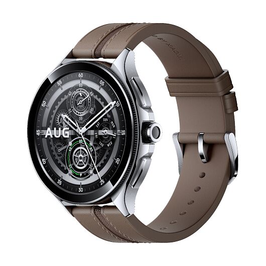 Xiaomi Watch 2 Pro 4G Silver (Brown Leather Strap), фото 1