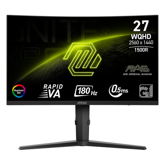 MSI — 27″ MAG 275CQRF QD E2 Curved Gaming Monitor, VA, 0,5mc, 180hz, WQHD (2560×1440), HDMI+DP+TypeC, Black, фото 9