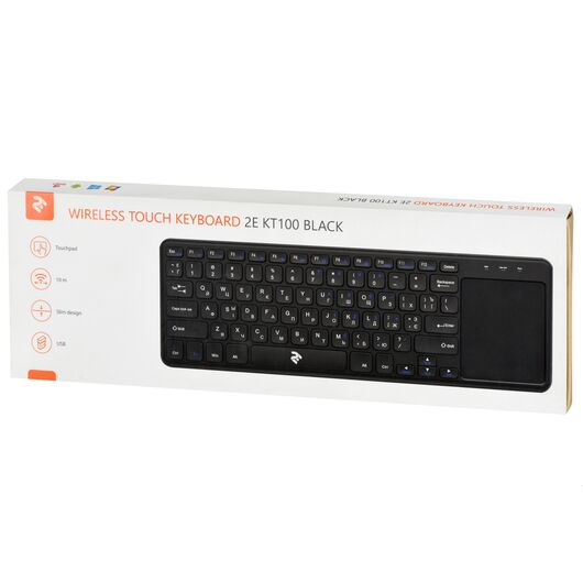 Клавиатура 2E Touch Keyboard KT100 WL/BT BLACK, фото 8