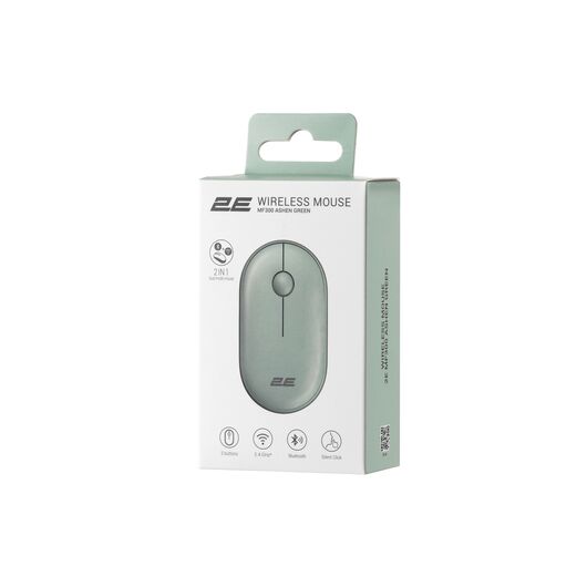 Mouse 2E MF300 Silent WL BT Ashen green, фото 2