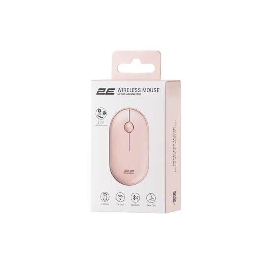 Mouse 2E MF300 Silent WL BT Mallow pink, фото 2