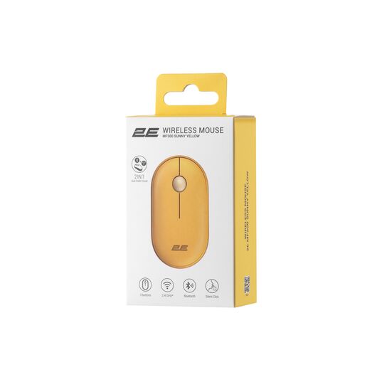 Mouse 2E MF300 Silent WL BT Sunny yellow, фото 2
