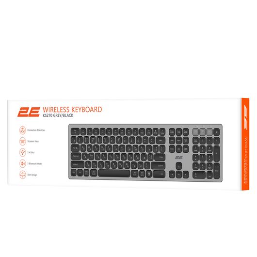 Keyboard 2E KS270 WL BT Black ножничные, фото 2
