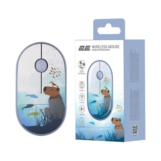 Mouse 2E MF300 Silent WL BT CAPYBARA:SWIM, фото 6