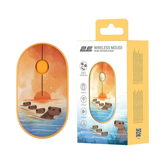 Mouse 2E MF300 Silent WL BT CAPYBARA:SUNSET, фото 6