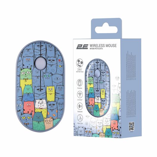 Mouse 2E MF300 Silent WL BT PETS:CATS, фото 6