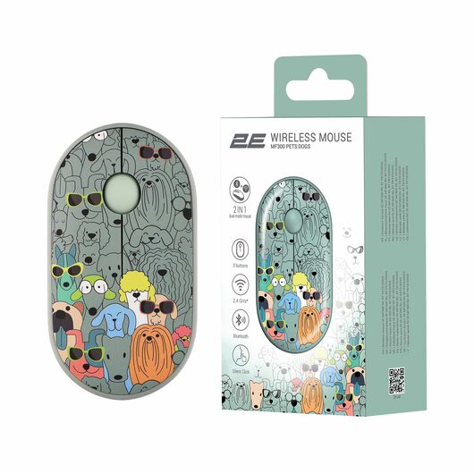 Mouse 2E MF300 Silent WL BT PETS:DOGS, фото 6