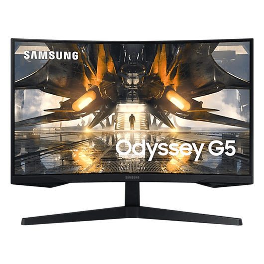 Samsung - 27&quot; LS27AG550EPXUZ Odyssey G5 Curved Gaming Monitor, IPS, 165Hz, 1mc, QHD (2560x1440), HDMI, фото 1