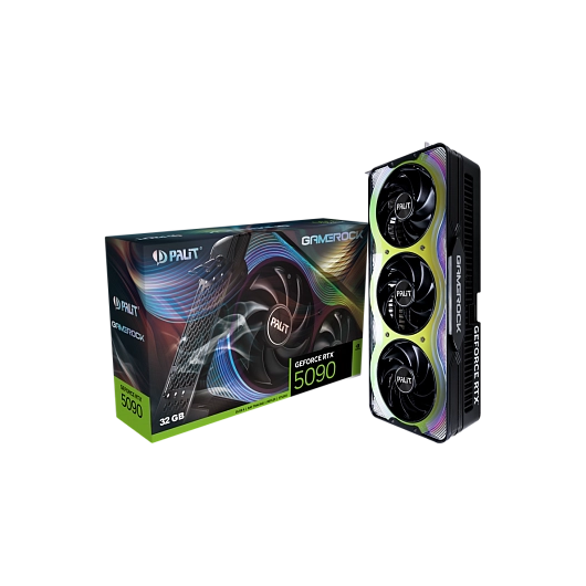 Palit - 32GB GeForce RTX5090 GAMEROCK GDDR7 512bit 3-DP HDMI, фото 1