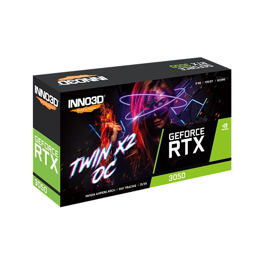 Inno3D - 8GB GeForce RTX3050 TWIN X2 128Bit GDDR6, фото 2