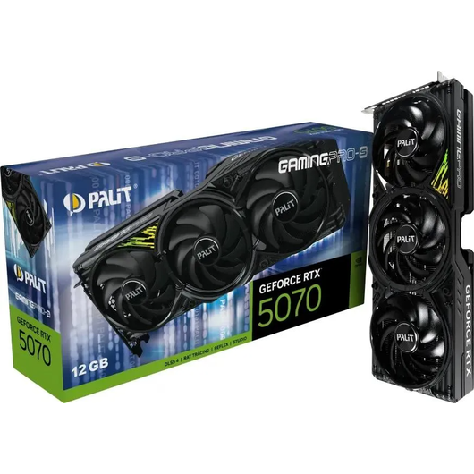 Palit - 12GB GeForce RTX5070 GAMINGPRO-S GDDR7 192bit 3-DP HDMI, фото 1