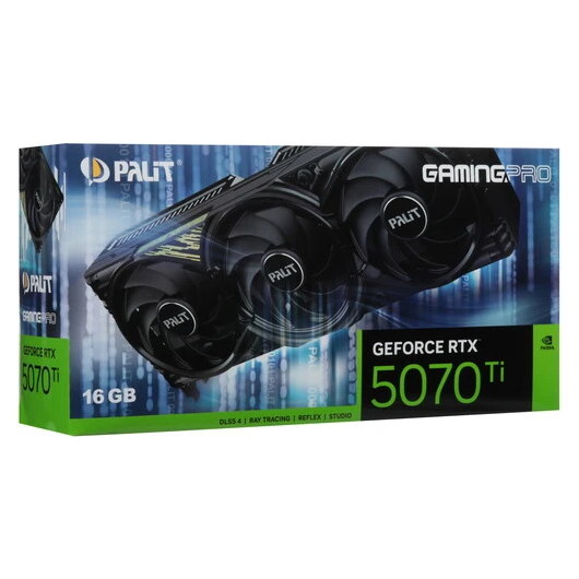 Palit - 16GB GeForce RTX5070Ti GAMINGPRO GDDR7 256bit 3-DP HDMI, фото 1